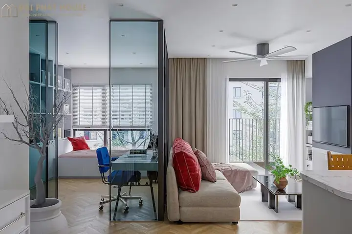 thiết kế nội thất chung cư 1 phòng ngủ