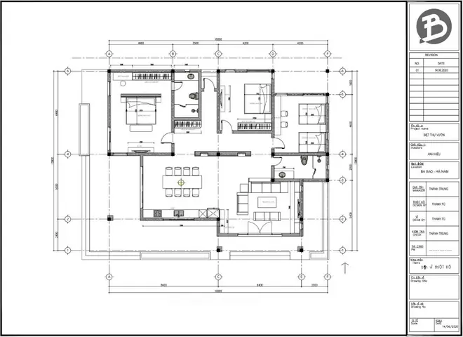 Mẫu thiết kế nội thất nhà cấp 4 3 phòng ngủ mái nhật