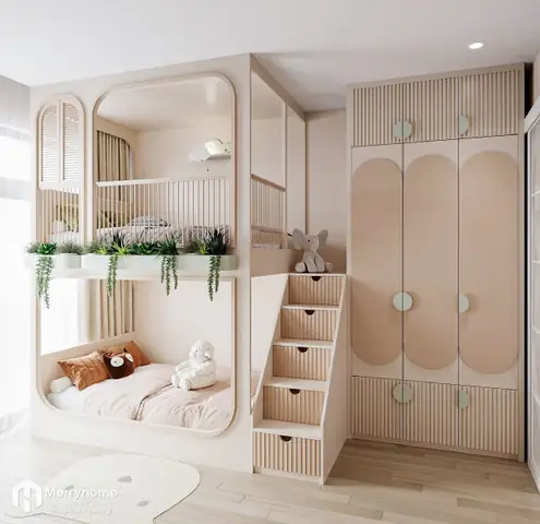 1.3 mẫu nội thất căn hộ 2 phòng ngủ phong cách Japandi
