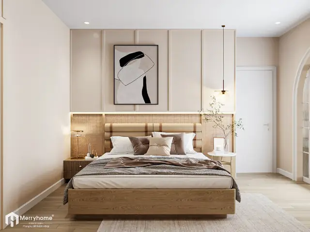 1.3 mẫu nội thất căn hộ 2 phòng ngủ phong cách Japandi