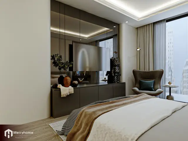 1.1 Thiết kế nội thất chung cư 2 phòng ngủ phong cách hiện đại