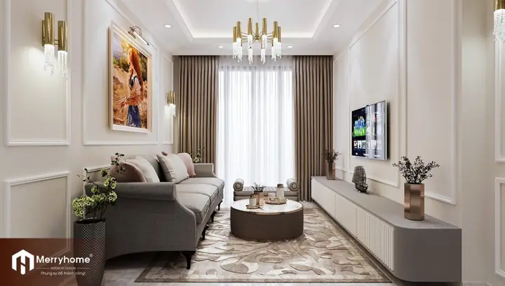 2.1 Trang trí phòng khách chung cư 2 phòng ngủ