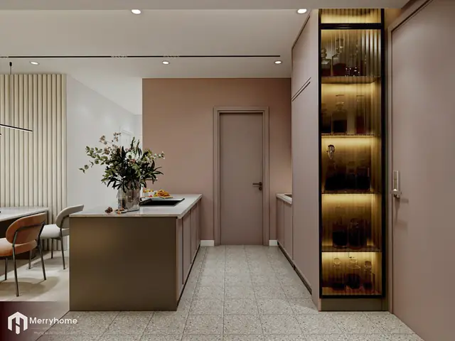 1.1 Thiết kế nội thất chung cư 2 phòng ngủ phong cách hiện đại
