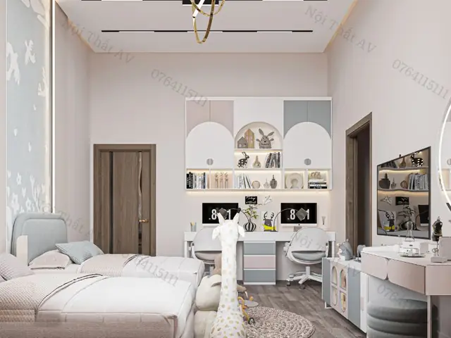 thiết kế phòng ngủ 10m2 cho 2 bé thiết kế phòng ngủ 10m2 cho 2 bé