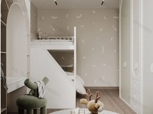 thiết kế phòng ngủ 10m2 cho 2 bé thiết kế phòng ngủ 10m2 cho 2 bé