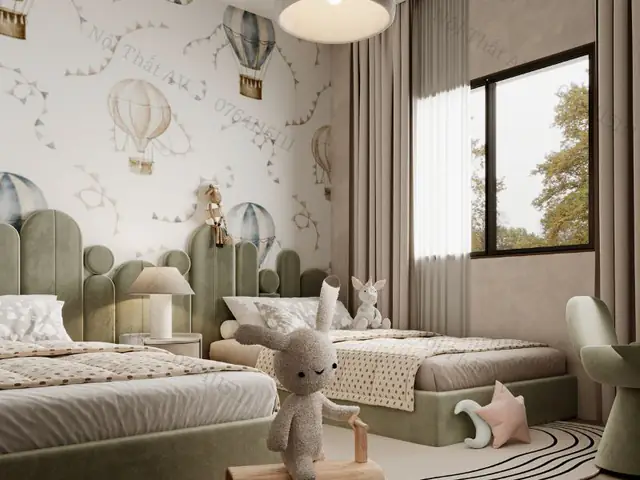 thiết kế phòng ngủ 10m2 cho 2 bé thiết kế phòng ngủ 10m2 cho 2 bé