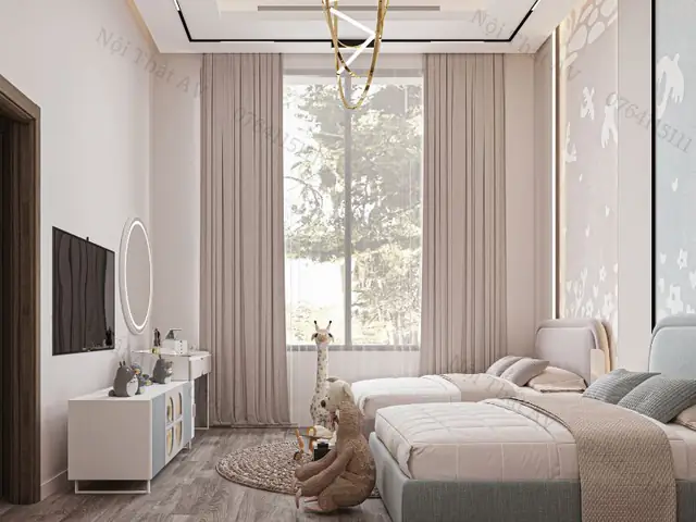 thiết kế phòng ngủ 10m2 cho 2 bé thiết kế phòng ngủ 10m2 cho 2 bé
