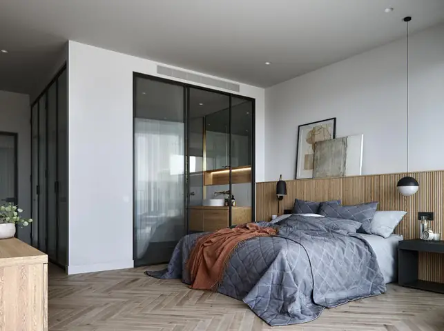 thiết kế phòng ngủ 20m2 có toilet