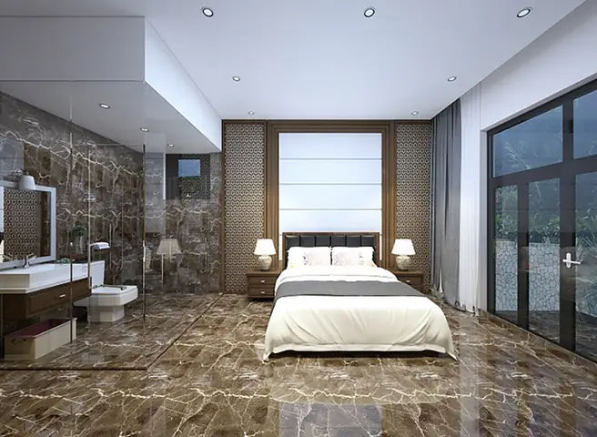 thiết kế phòng ngủ 20m2 có toilet