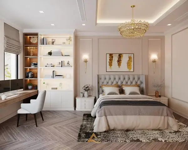 thiết kế phòng ngủ 21m2