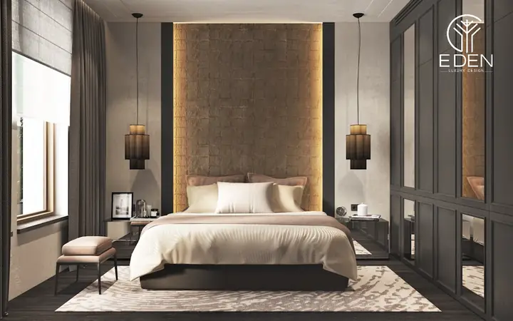 Lựa chọn nội thất cho phòng ngủ 25m2 tone trầm tính
