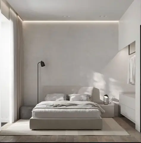 Thiết kế phòng ngủ 28m2 với phong cách Tối giản Thiết kế phòng ngủ 28m2 với phong cách Tối giản