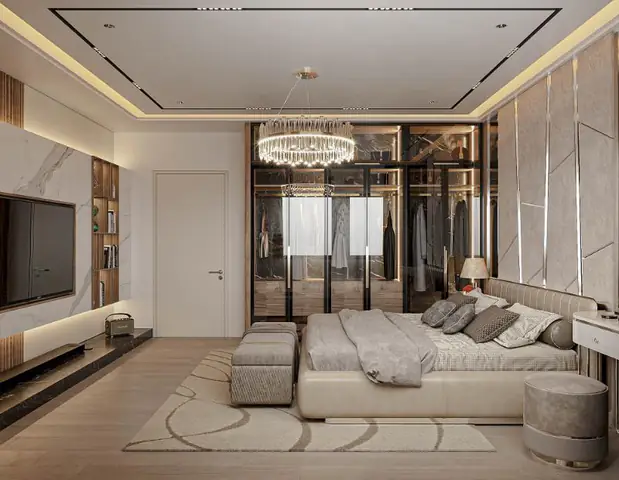 thiết kế phòng ngủ 30m2 có toilet