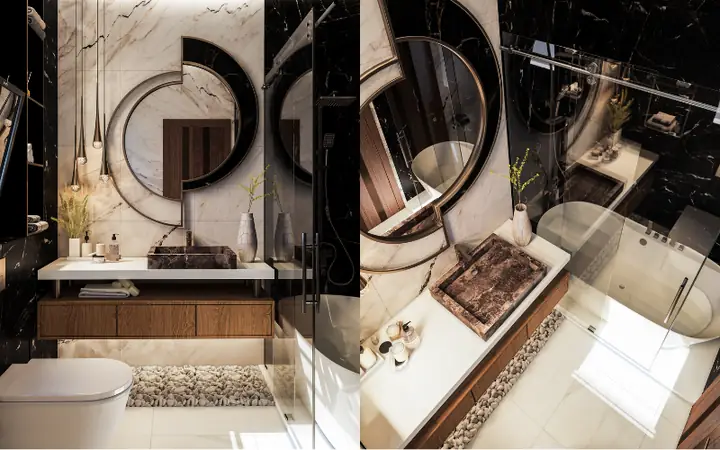 thiết kế phòng ngủ 30m2 có toilet