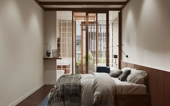 Thiết kế phòng ngủ có cửa sổ và ban công: Nguyên tắc và ý tưởng