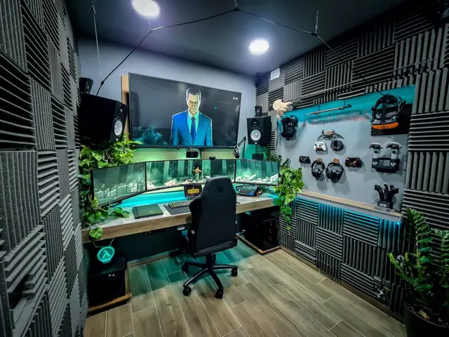 Phòng ngủ gaming kết hợp cây xanh
