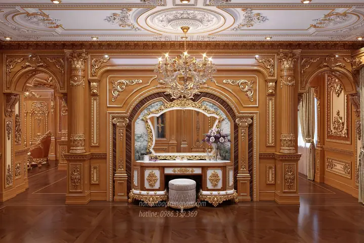 thiết kế phòng ngủ hoàng gia