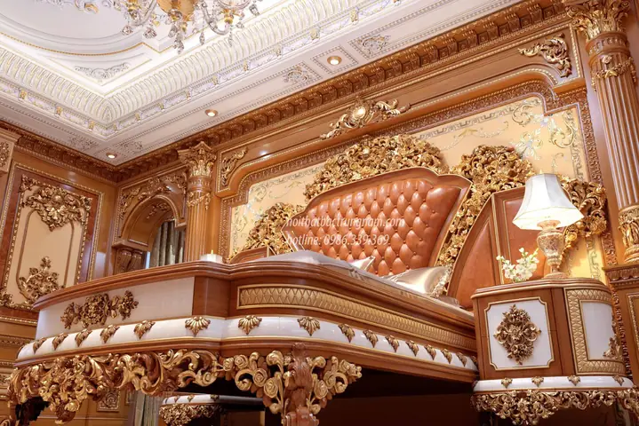 thiết kế phòng ngủ hoàng gia