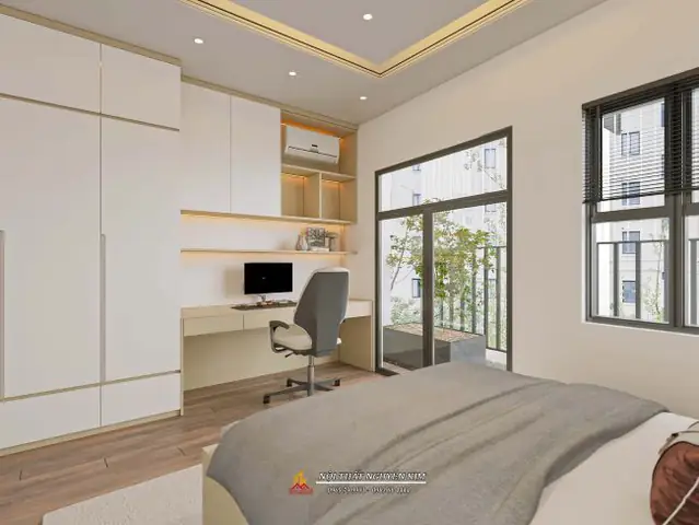 thiết kế phòng ngủ nhà phố
