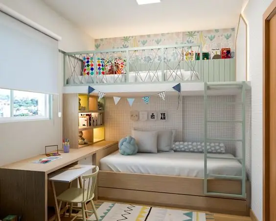 Thiết Kế Phòng Ngủ Nhỏ 5m2 Giường Tầng Tối Ưu Diện Tích