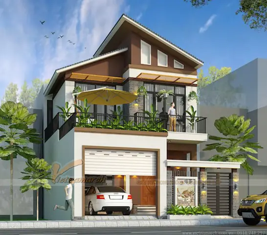 Thiết kế nhà phố có phòng ngủ ở tầng trệt