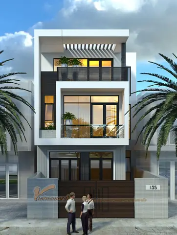 Thiết kế nhà phố có phòng ngủ ở tầng trệt