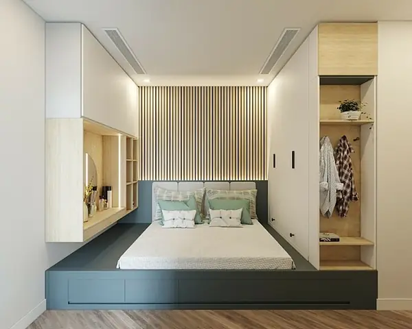 9. Top 10+ mẫu thiết kế phòng ngủ dài hẹp và hiện đại