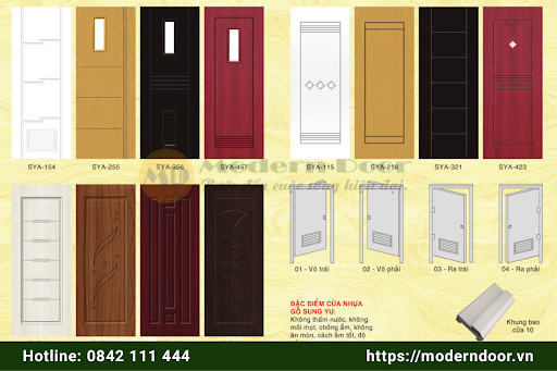 Tổng hợp các mẫu cửa nhựa composite Sungyu được ưa chuộng