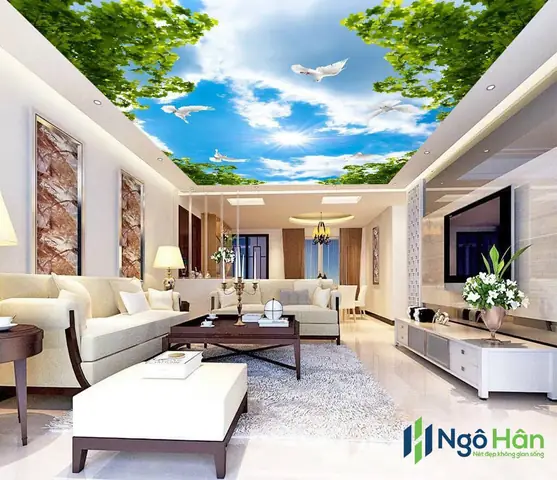 Giới thiệu về tranh trần nhà 3d