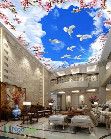 Giátranh dán trần nhà 3d rẻ