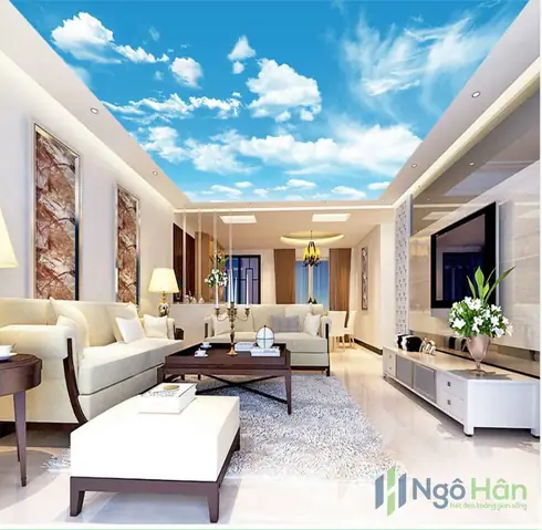 Đặc điểm chất liệu tranh dán trần nhà 3d