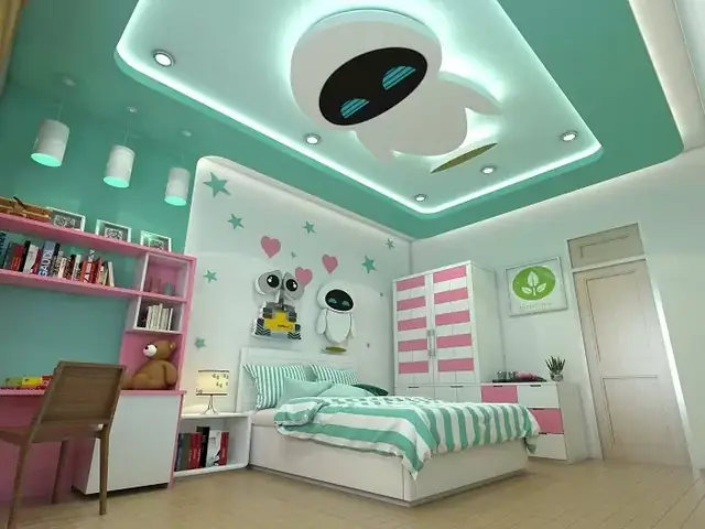 Mẫu trần thạch cao phòng ngủ cho bé đẹp Mẫu trần thạch cao phòng ngủ cho bé đẹp