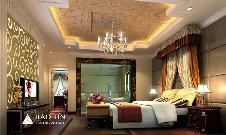 Hình ảnh trần thạch cao phòng ngủ đẹp ấn tượng 2018