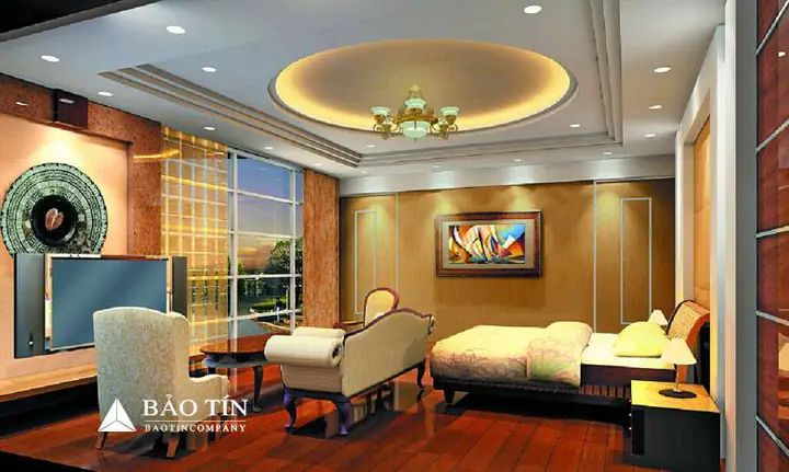 Hình ảnh trần thạch cao phòng ngủ đẹp ấn tượng 2018