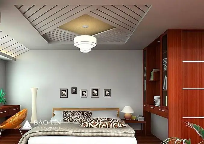 Hình ảnh trần thạch cao phòng ngủ đẹp ấn tượng 2018