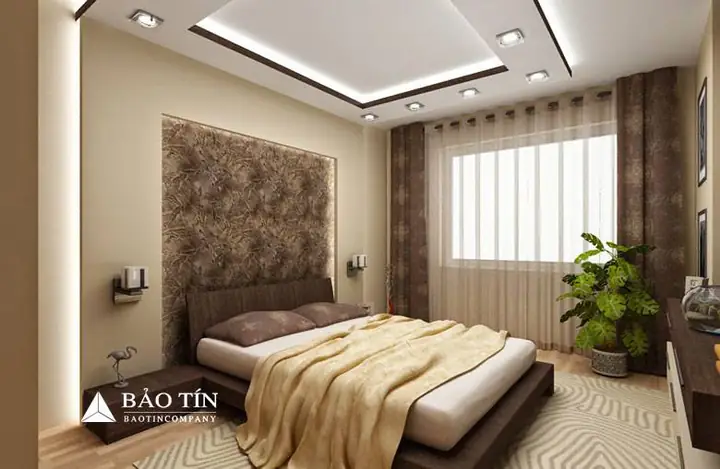 Hình ảnh trần thạch cao phòng ngủ đẹp ấn tượng 2018