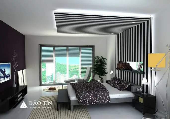 Hình ảnh trần thạch cao phòng ngủ đẹp ấn tượng 2018