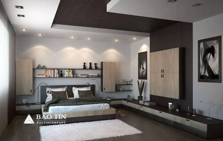 Hình ảnh trần thạch cao phòng ngủ đẹp ấn tượng 2018