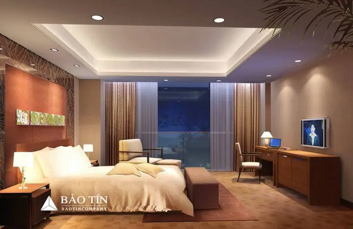 Hình ảnh trần thạch cao phòng ngủ đẹp ấn tượng 2018