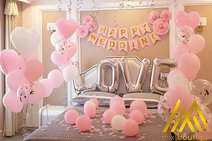 Cách Trang Trí Bong Bóng Honeymoon Trong Phòng Ngủ Đẹp Lãng Mạn