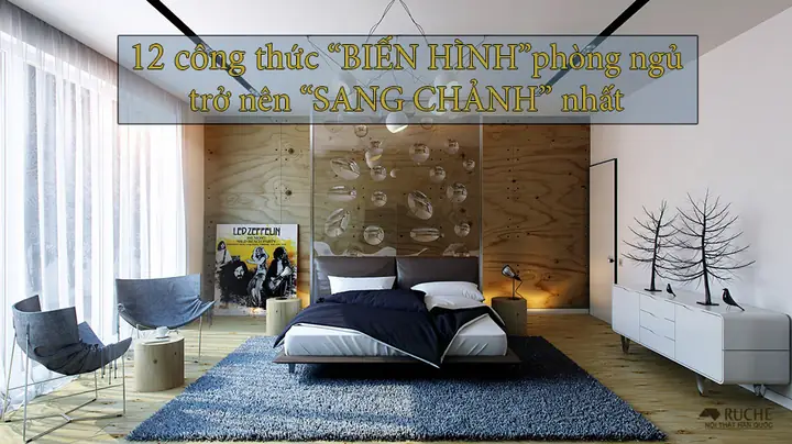 Gợi ý trang trí một căn phòng ngủ rộng pha màu sắc hài hòa