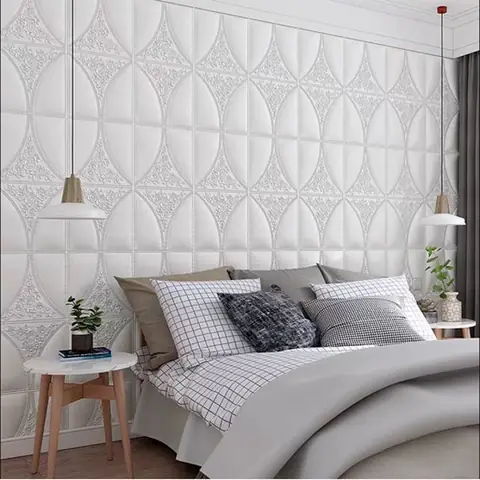Trang trí phòng ngủ bằng xốp dán tường