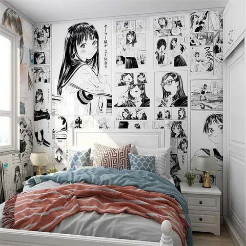 Trang trí phòng ngủ nhỏ cho nữ không giường bằng anime Trang trí phòng ngủ nhỏ cho nữ không giường bằng anime