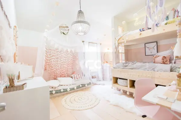 TRANG TRÍ PHÒNG NGỦ CHO BÉ GÁI VỚI SỰ LỰA CHỌN GIƯỜNG NGỦ THÍCH HỢP