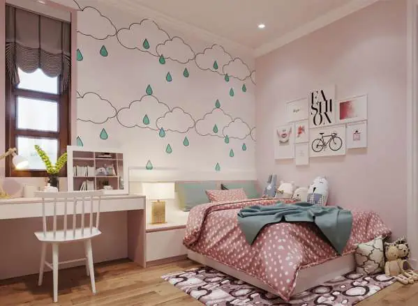 2.5 Giá sách, bàn học thiết kế