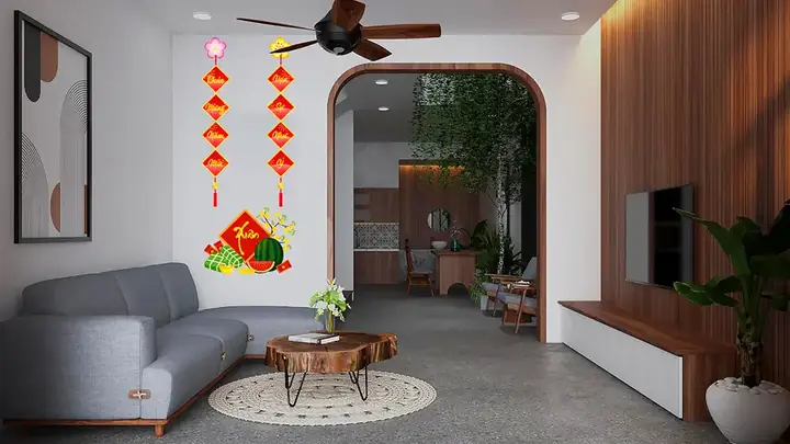 1. Trang trí cửa ra vào với decal trang trí Tết 1. Trang trí cửa ra vào với decal trang trí Tết