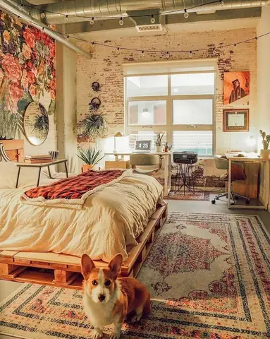 trang trí phòng ngủ retro