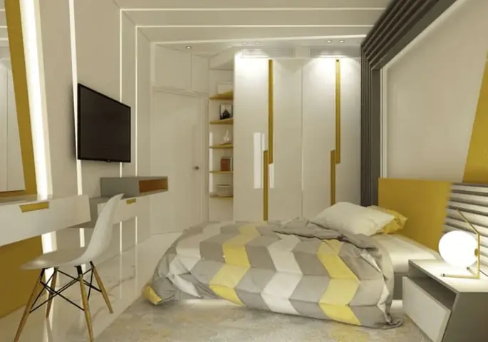 Trang trí phòng ngủ vàng: Hướng dẫn chi tiết tạo không gian ấn tượng Trang trí phòng ngủ vàng: Hướng dẫn chi tiết tạo không gian ấn tượng