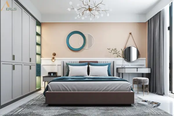 Hướng dẫn trang trí tường màu xanh phòng ngủ đẹp và thư thái