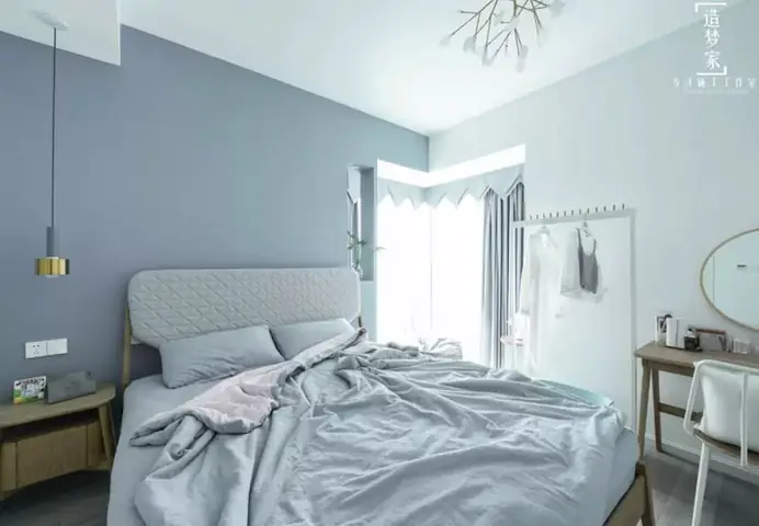Hướng dẫn trang trí tường màu xanh phòng ngủ đẹp và thư thái